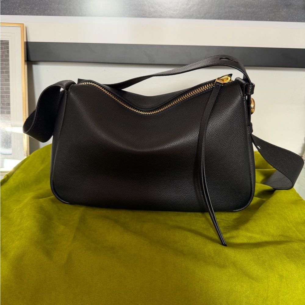 Tory Burch Black Leather Romy Shoulder Bag - Picture 9 of 13